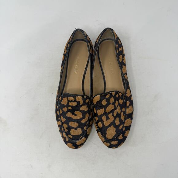 Talbots Leopard Print Leather Slip-On Loafers Brown Black Round Toe Size 7M - Picture 11 of 12